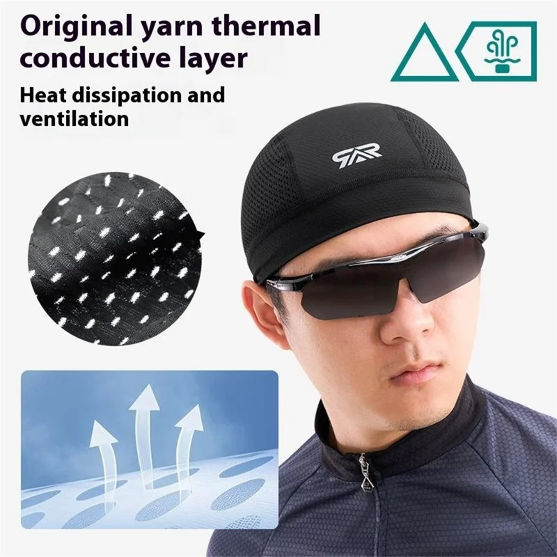 SHINEMEOTH Boné Esportivo Respirável para Uso Externo - Secagem Rápida, Proteção Solar, Absorção de Suor para Ciclismo - Preto