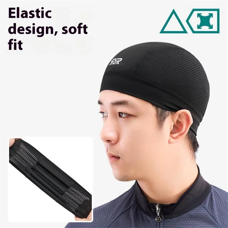 SHINEMEOTH Boné Esportivo Respirável para Uso Externo - Secagem Rápida, Proteção Solar, Absorção de Suor para Ciclismo - Preto