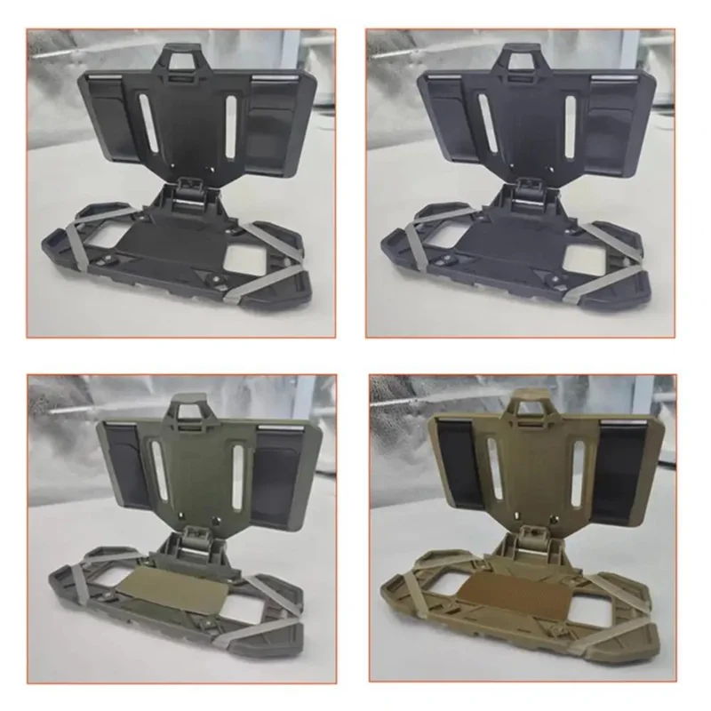 MOLLE-Mounted Foldable Phone Holder Chest Front Vest Attachment Phone Navigation Mount Board - Army Green