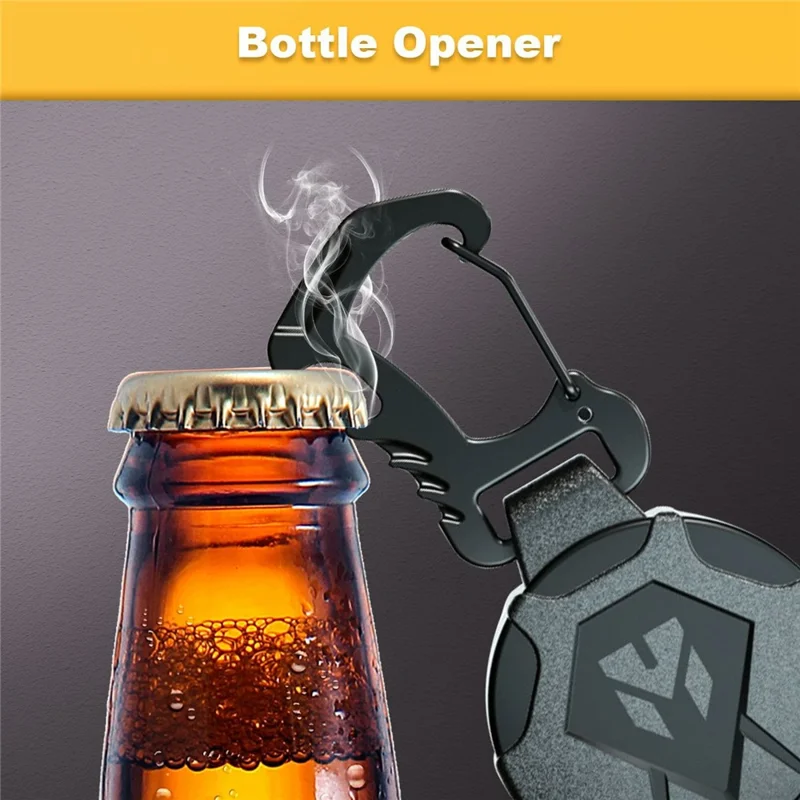 2Pcs Retractable Key Chain Magnetic Pull Rope Anti-Lost Keyring with Bottle Opener Function