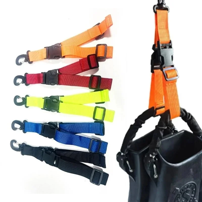 Diving Fins Quick Release Hanging Strap Carrying Belt Nylon Rope for Drying Flippers - Orange