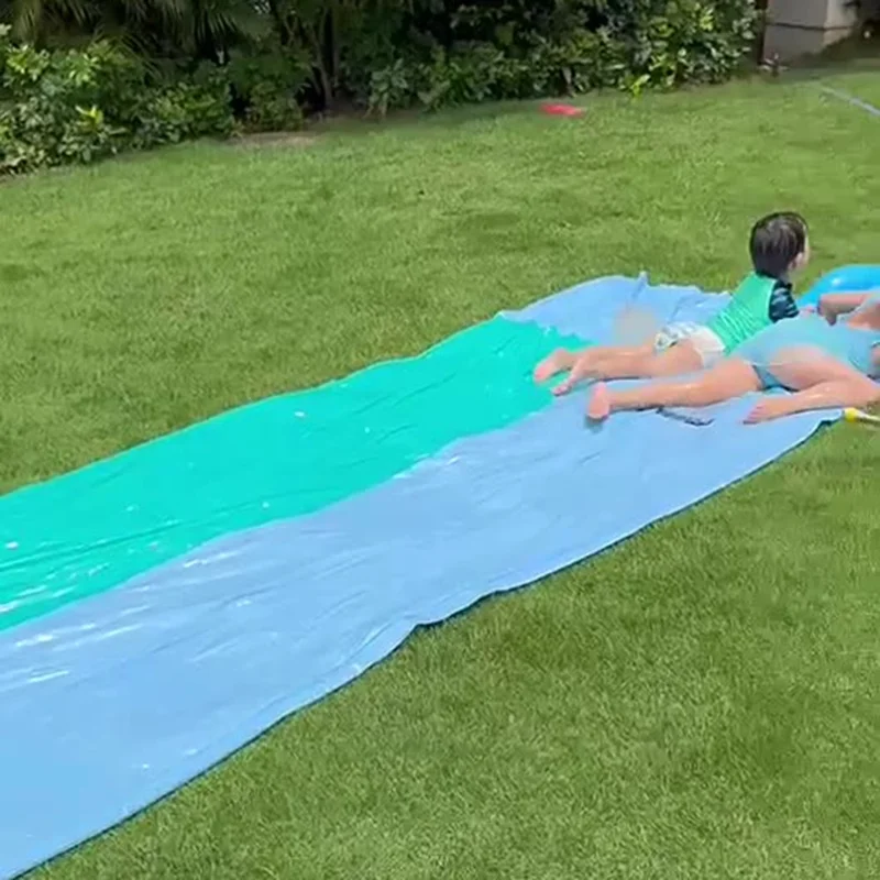550cm Outdoor Inflatable Water Slide PVC Lawn Slip Interactive Aqua Glide Whale Shaped Waterslide Toy