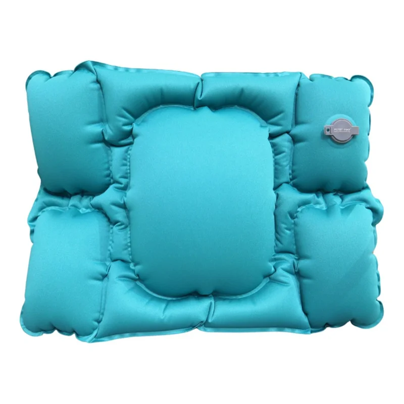 PICTET.FINO PF112A Inflatable Lumbar Pillow Ergonomic Design S-Curve Support for Car / Office Chair - Lake Blue