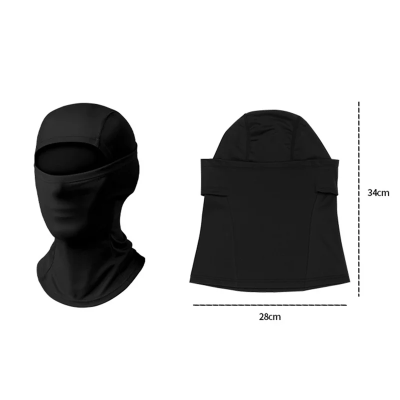 Outdoor Sports Sun Protection High Elasticity Cycling Balaclava Breathable Ice Silk Face Mask - Black