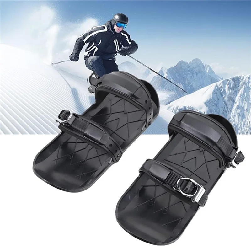 1 Paire de Mini Patins de Ski pour Adultes - Chaussures de Ski Ajustables et Antidérapantes pour Sports d'Hiver