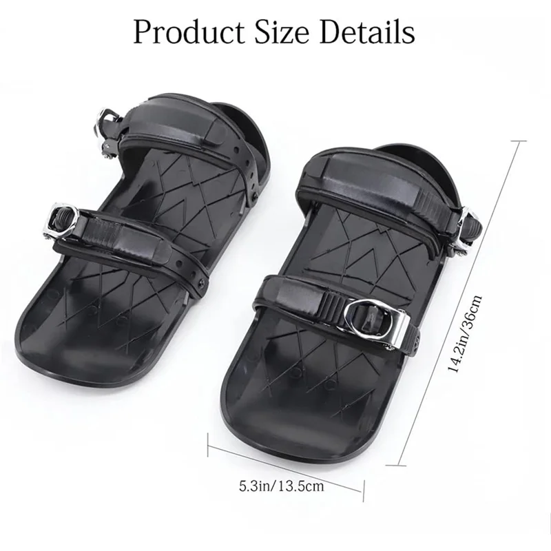 1 Paire de Mini Patins de Ski pour Adultes - Chaussures de Ski Ajustables et Antidérapantes pour Sports d'Hiver