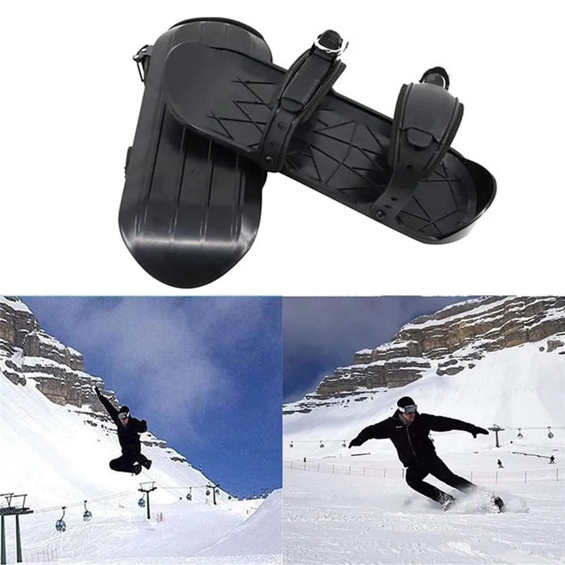 1 Paire de Mini Patins de Ski pour Adultes - Chaussures de Ski Ajustables et Antidérapantes pour Sports d'Hiver