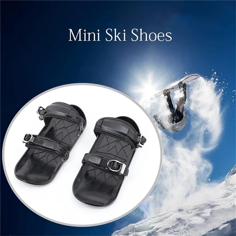 1 Paire de Mini Patins de Ski pour Adultes - Chaussures de Ski Ajustables et Antidérapantes pour Sports d'Hiver
