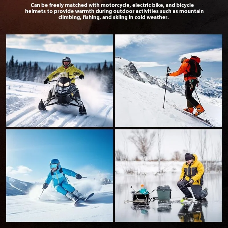 Masque de Ski Couvre-visage d'Hiver Cache-cou Élastique Sans Couture Respirant pour Sports de Plein Air - Bleu Marine