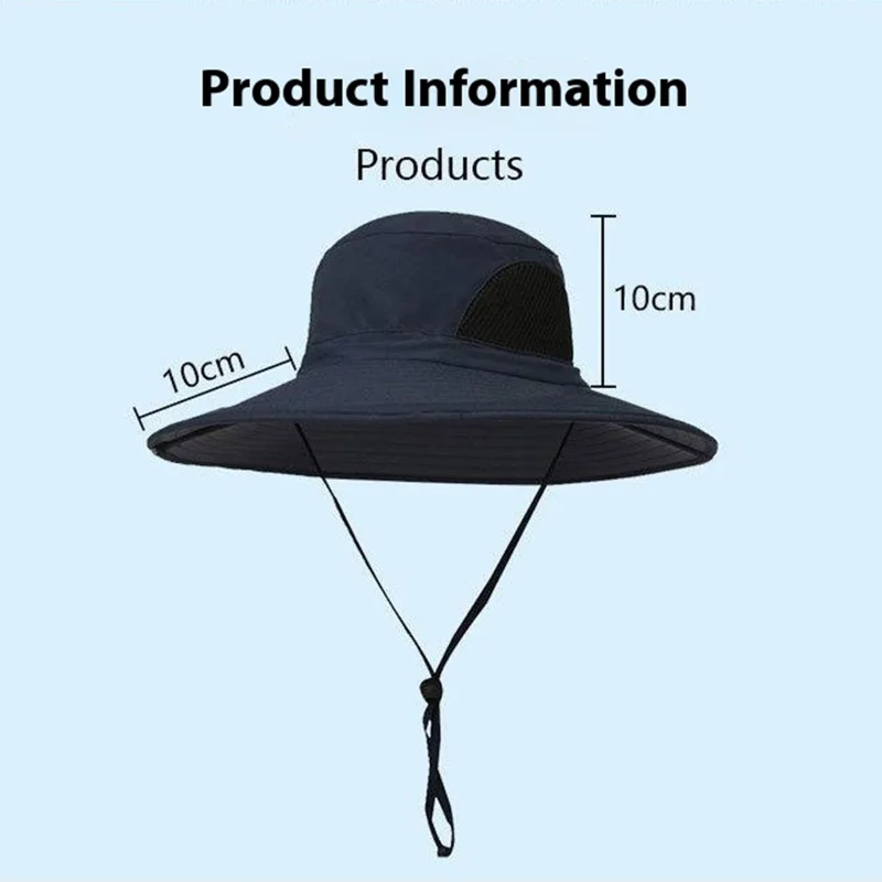 YF003 Angelkappe mit breitem UV-Schutz Vollflächige Sonnenschutz Nylon-Mütze für Outdoor - Hellgrau