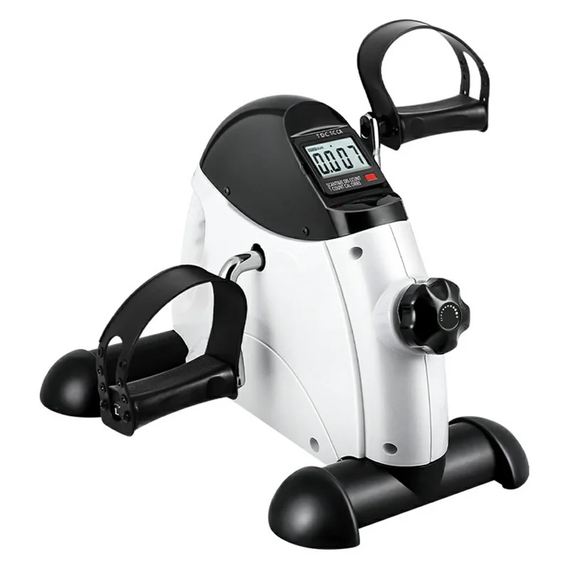 Mini Pedal Exercise Bike with LED Display Under Desk Exercise Equipment Arm and Leg Trainer (No Battery)