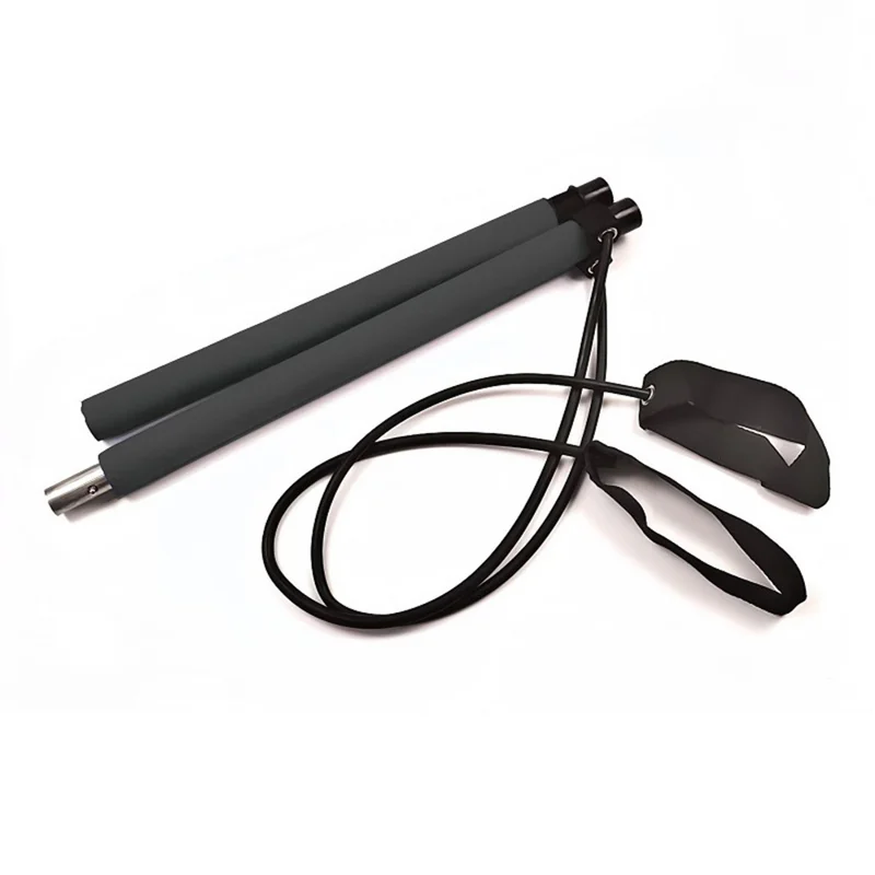 Pilates Bar Resistance Band Multifunctional Fitness Yoga Strength Training Stretching Stick Elastic Rope - Black