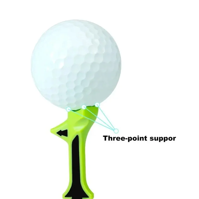 5 Uds. Tees de Golf de Plástico con Soporte de Bola de Dos Secciones con Pendiente para Mejorar la Precisión / Reducir el Giro - Verde