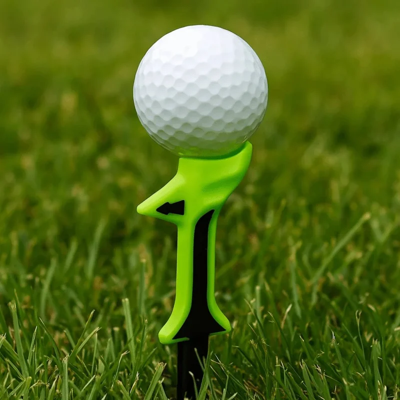 10 Pezzi Tees da Golf in Plastica a Due Sezioni con Supporto Inclinato per Migliorare Precisione / Ridurre Rotazione - Verde