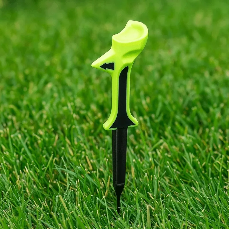10 Pezzi Tees da Golf in Plastica a Due Sezioni con Supporto Inclinato per Migliorare Precisione / Ridurre Rotazione - Verde