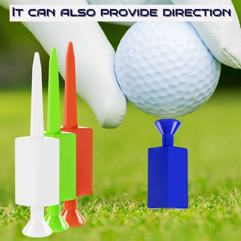 10 Pcs Tees de Golf à Sommet Plat Support de Balle de Golf en Plastique pour Pratique / Tournoi / Utilisation sur Parcours - Bleu