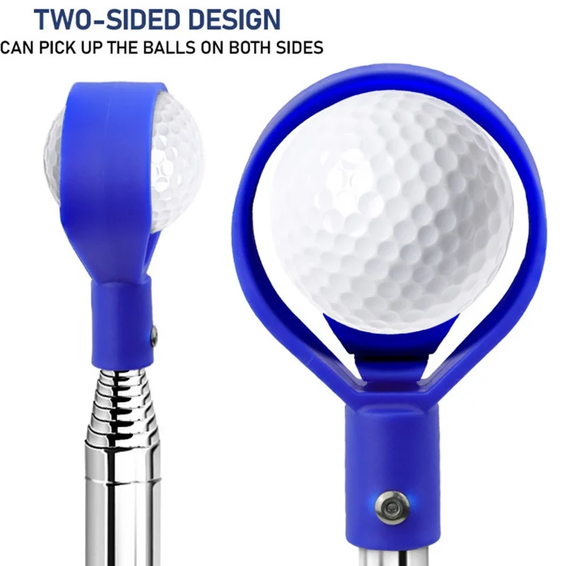 BR012 Recuperatore di palline da golf telescopico da 2,74 m in acciaio inossidabile per campi da golf - Blu