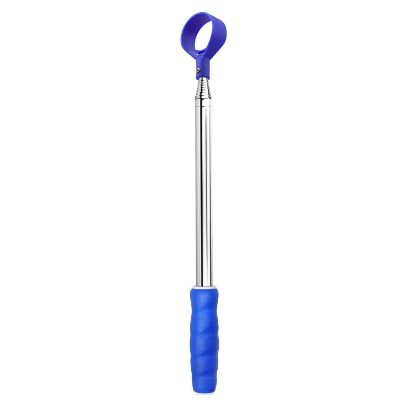 BR012 Recogedor telescópico de pelotas de golf de 12 pies / 3,66 m de acero inoxidable para campo de golf - Azul