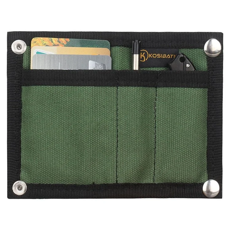 KOSIBATE H241 Sac de rangement tactique portable pour l'extérieur Porte-cartes de crédit pliable - Vert