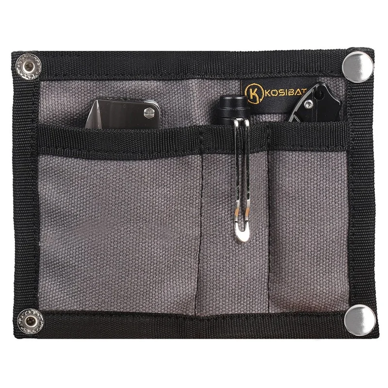 KOSIBATE H241 Portable Outdoor Tactical EDC Tool Storage Bag Foldable Credit Card Holder Pouch - Dark Grey