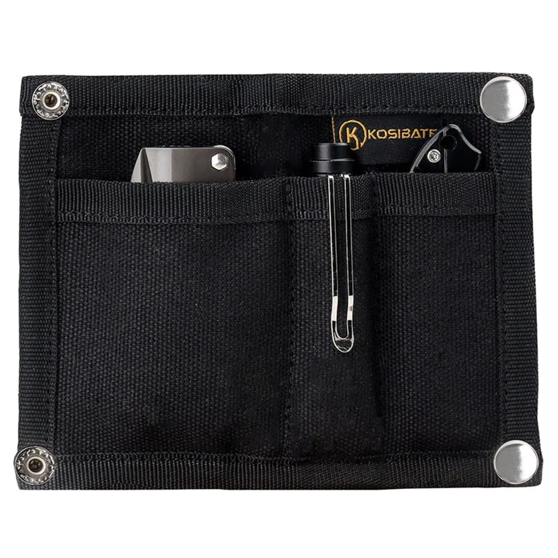 KOSIBATE H241 Portable Outdoor Tactical EDC Tool Storage Bag Foldable Credit Card Holder Pouch - Black