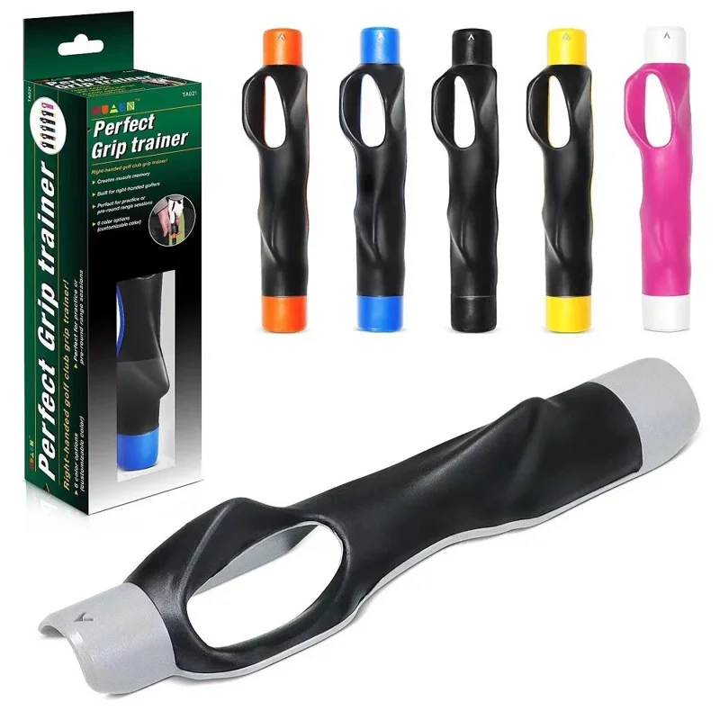 TA021 Golf Club Grip Trainer Beginners Hand Position Corrector Anti Slip Grip (Box Packaging) - Grey