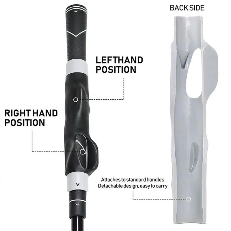 TA021 Golf Club Grip Trainer Beginners Hand Position Corrector Anti Slip Grip (Box Packaging) - Grey