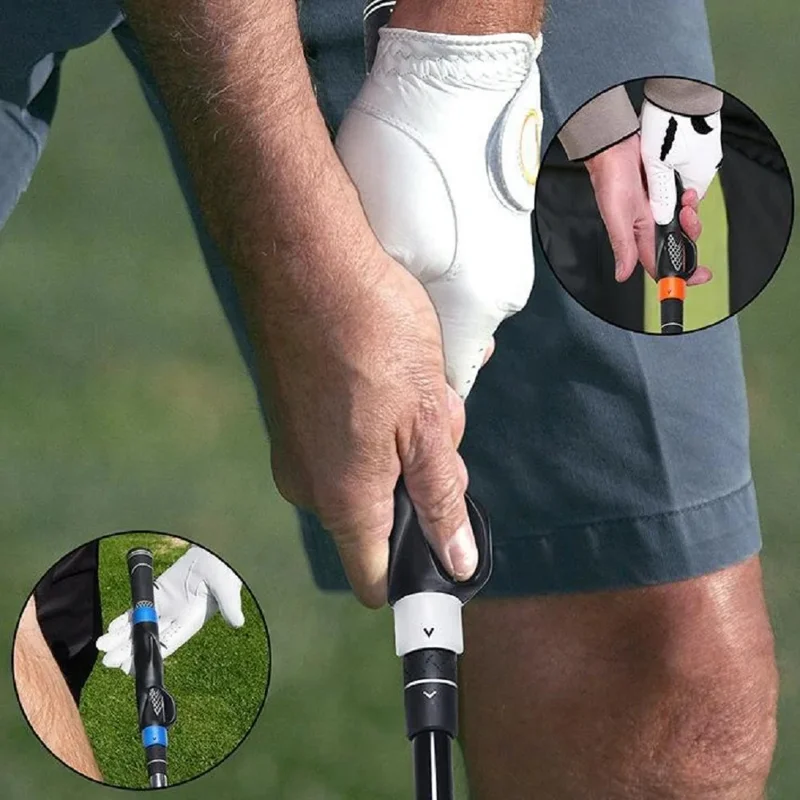 TA021 Golf Club Grip Trainer Beginners Hand Position Corrector Anti Slip Grip (Box Packaging) - Grey