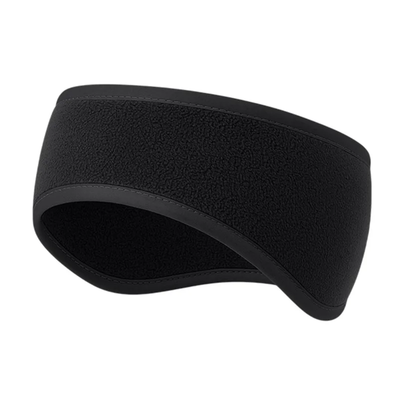 Faixa de Proteção de Orelhas para Crianças de Inverno - Fleece Polar para Esqui, Ciclismo, à Prova de Vento - Preto