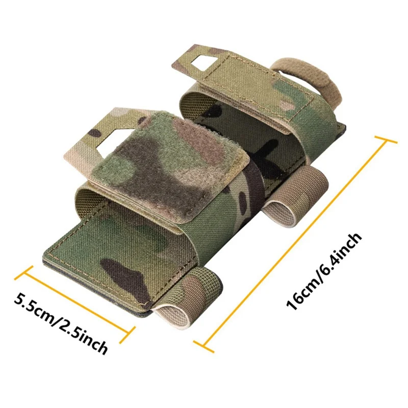 TE012 Bolsa de Armazenamento Médico de Emergência para Torniquete e Tesouras - MOLLE para Exteriores, Camuflagem para Campismo e Caminhadas