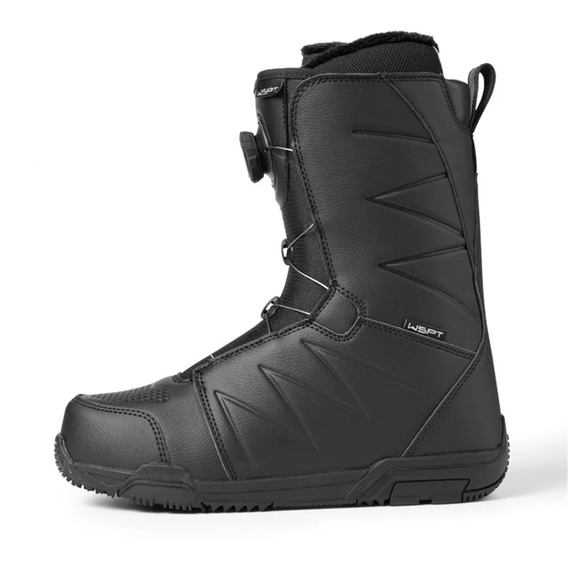 WS 1 Pair All-Terrain Snowboarding Steel Wire Lacing Snow Boots Snowboard Shoes - Black / Size 35