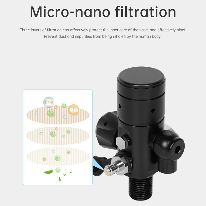 DIDEEP X4000Pro Unterwasser-Atemgerät 1L Tragbarer Tauchsauerstofftank mit Schultergurt Taucherbrille Aufblasgerät - Gelb+Silber
