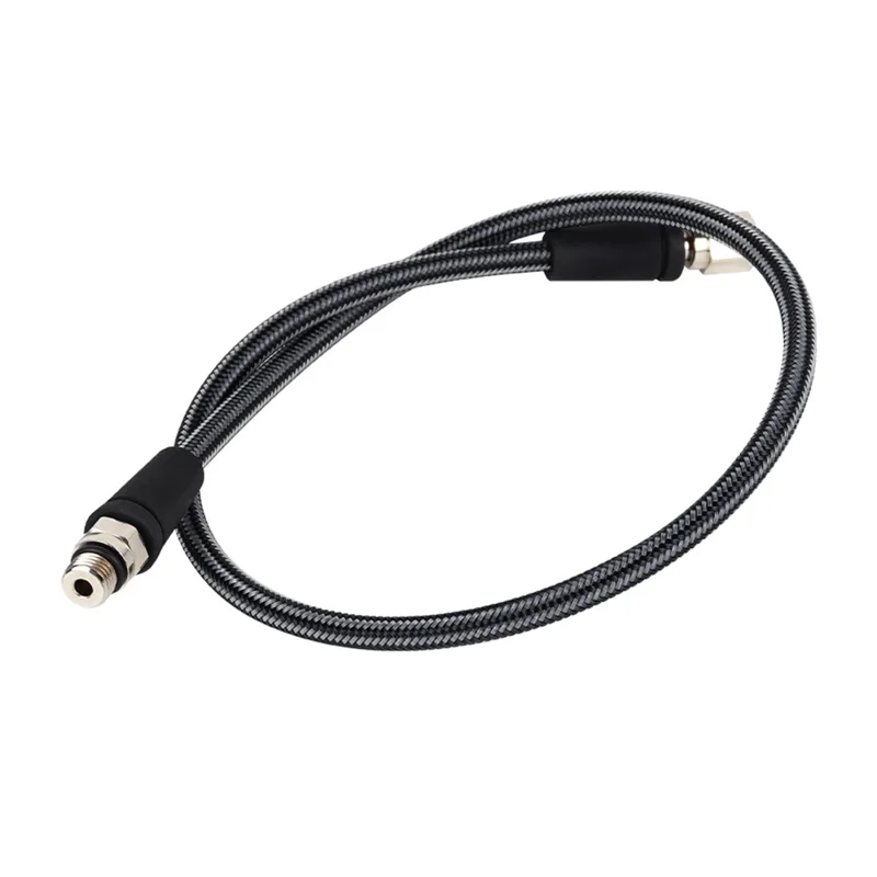 Manguera de Regulador de Buceo DIDEEP de 65 cm, Fibra de Carbono Trenzada, Alta Presión, Rosca 7/16-20 UNF