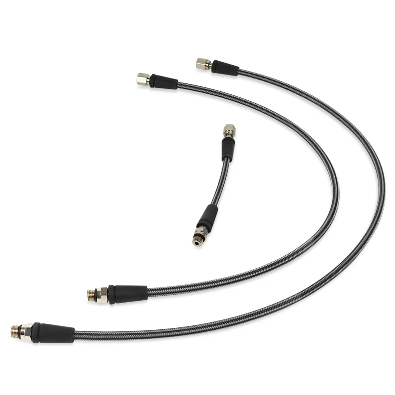 Manguera de Regulador de Buceo DIDEEP de 65 cm, Fibra de Carbono Trenzada, Alta Presión, Rosca 7/16-20 UNF