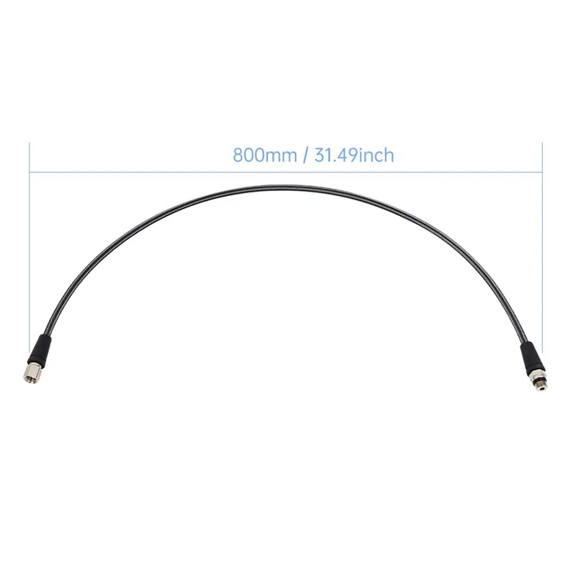 Manguera de Regulador de Buceo DIDEEP de 65 cm, Fibra de Carbono Trenzada, Alta Presión, Rosca 7/16-20 UNF