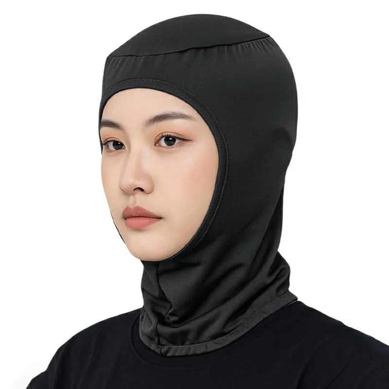 Workplace Dust Protection Cap Factory Workshop Elastic Sunscreen Milk Silk Head Cover - Black
