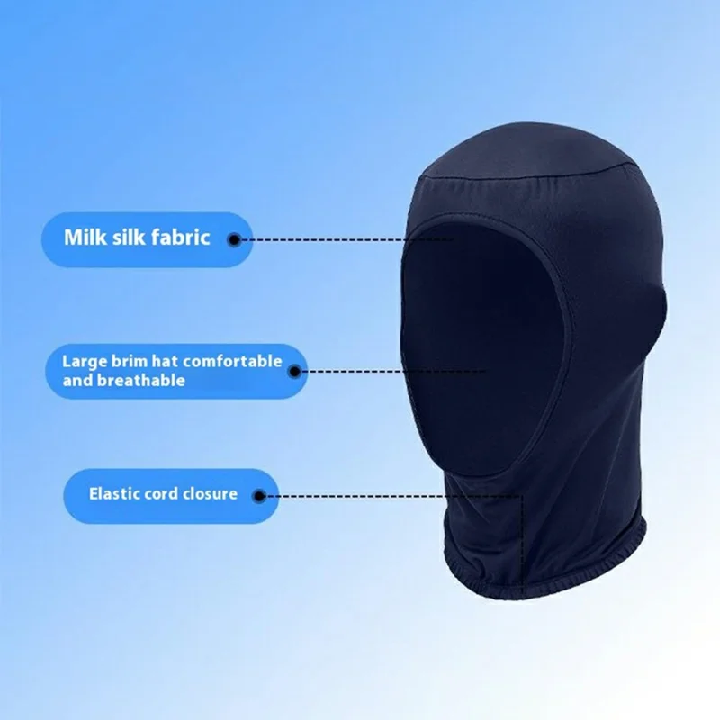 Workplace Dust Protection Cap Factory Workshop Elastic Sunscreen Milk Silk Head Cover - Black