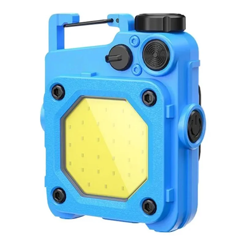 YX Multifunctional Keychain Flashlight Rechargeable COB XPE LED 6 Lighting Modes Portable Light - Sky Blue