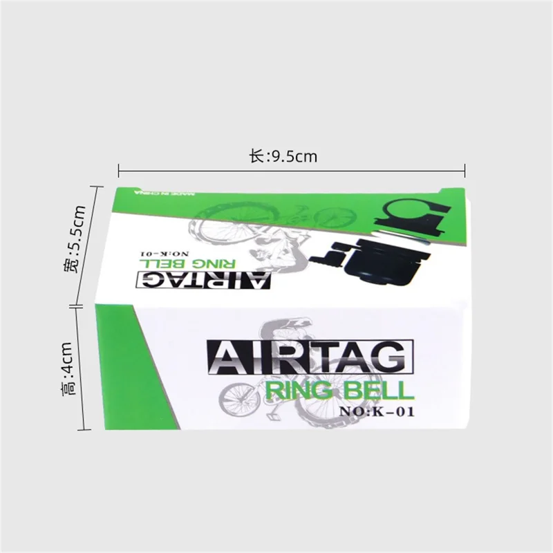 Supporto localizzatore per Apple AirTag, antifurto, campanello per mountain bike, in lega di alluminio, campanello per pollice da bicicletta