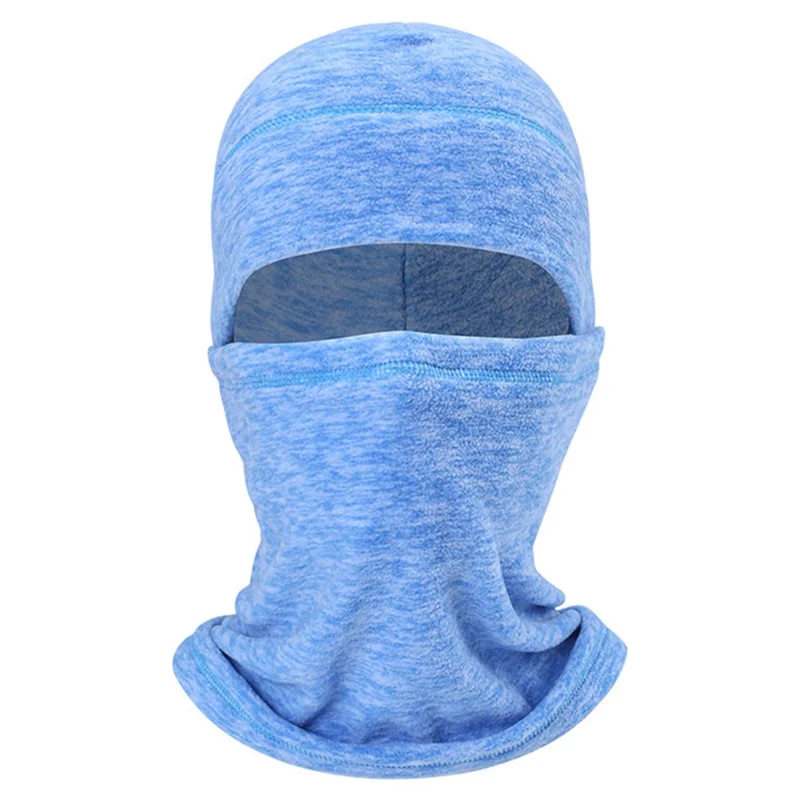 Masque de ski d'hiver RZ-K pour activités de plein air, coupe-vent, thermique, cagoule de moto, de cyclisme, couvre-visage - Bleu ciel