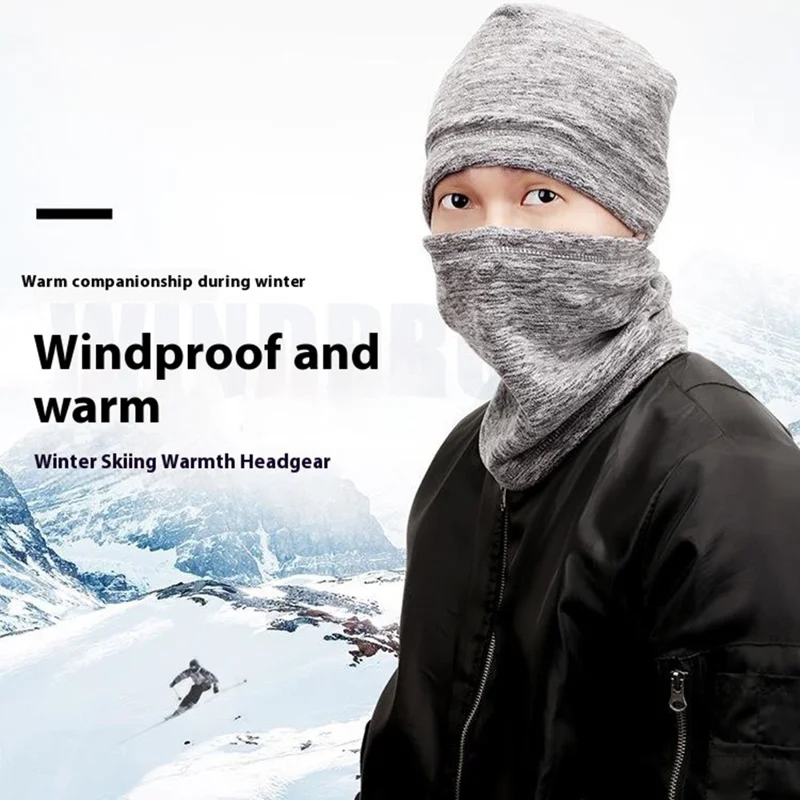Masque de ski d'hiver RZ-K pour activités de plein air, coupe-vent, thermique, cagoule de moto, de cyclisme, couvre-visage - Bleu ciel