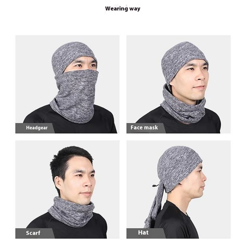 Masque de ski d'hiver RZ-K pour activités de plein air, coupe-vent, thermique, cagoule de moto, de cyclisme, couvre-visage - Bleu ciel