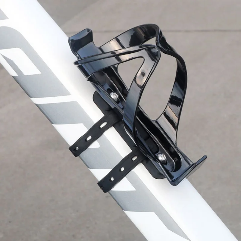 BKG019B Bike Water Bottle Cage Converter Mount Bicycle Frame Flexible Strap Adapter - Black