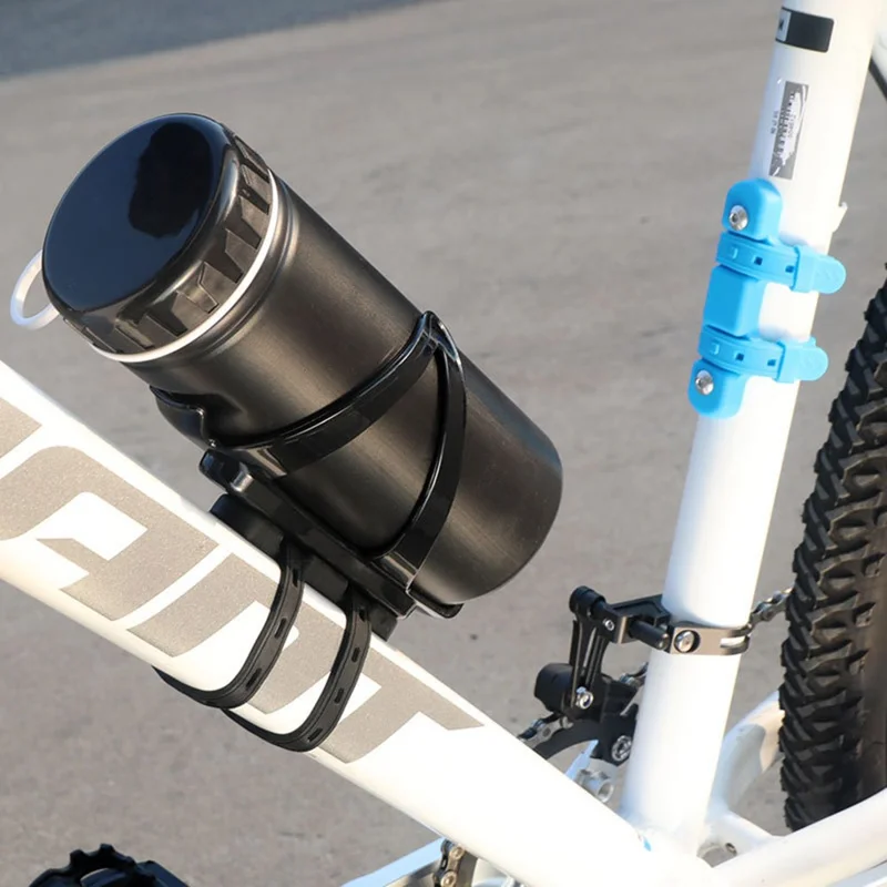 BKG019B Bike Water Bottle Cage Converter Mount Bicycle Frame Flexible Strap Adapter - Black