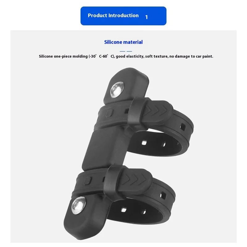 BKG019B Bike Water Bottle Cage Converter Mount Bicycle Frame Flexible Strap Adapter - Black
