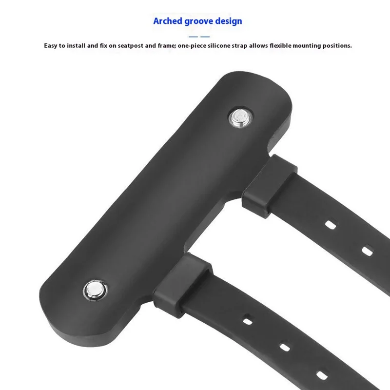 BKG019B Bike Water Bottle Cage Converter Mount Bicycle Frame Flexible Strap Adapter - Black