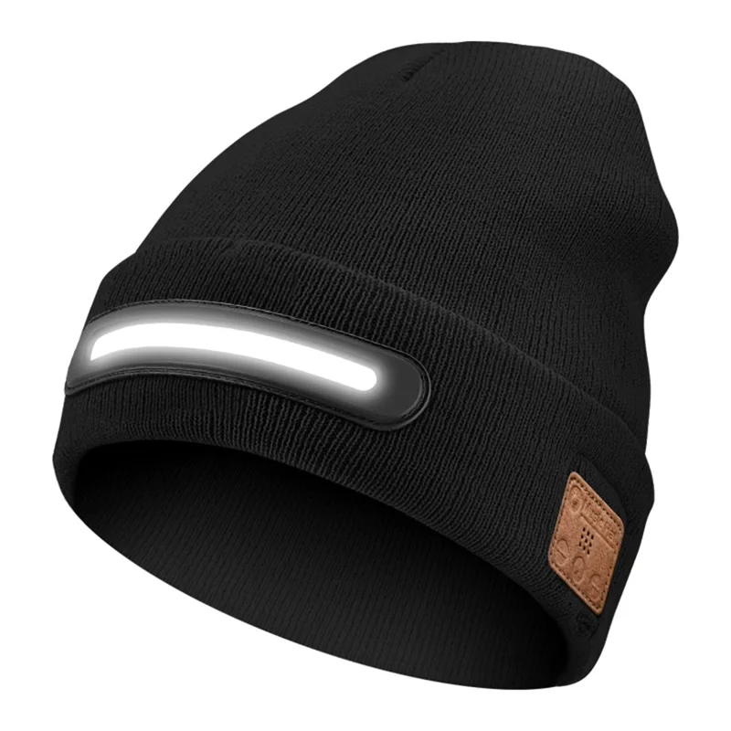 M1-BTD3 Rechargeable LED Light Beanie Hat Night Running Bluetooth-Compatible Music Headset Cap