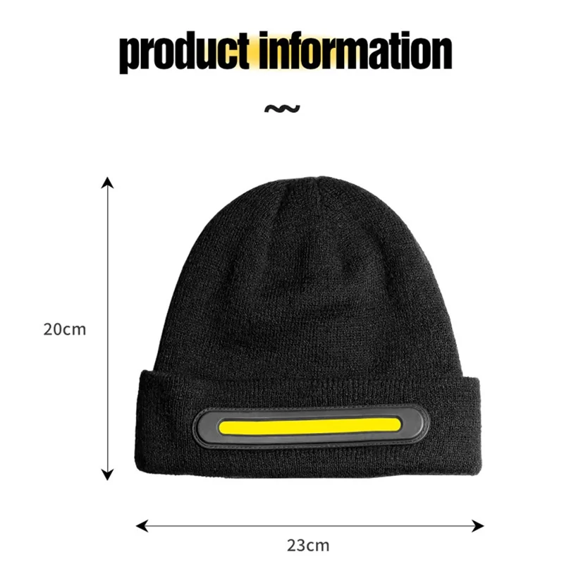 M1-BTD3 Rechargeable LED Light Beanie Hat Night Running Bluetooth-Compatible Music Headset Cap