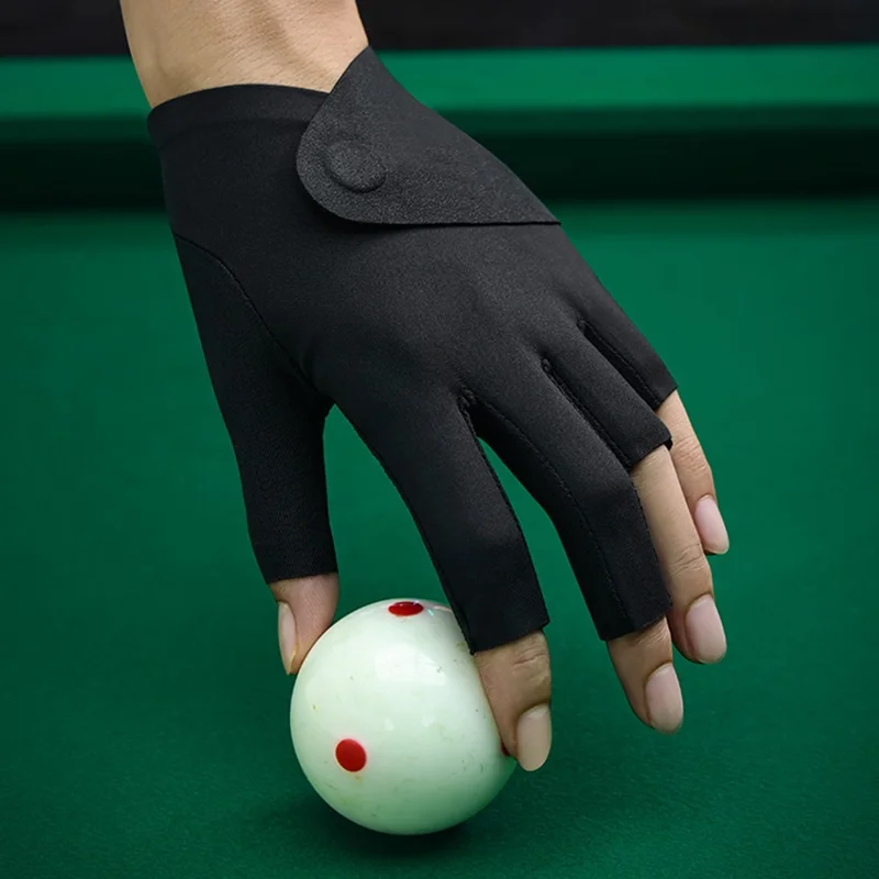 XG92 1 Par de Guante Profesional de Billar con Cierre Magnético Sin Deslizamiento Dedos Abiertos Guante de Snooker Pool - Estilo A / M