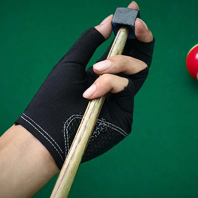 XG92 1 Par de Guante Profesional de Billar con Cierre Magnético Sin Deslizamiento Dedos Abiertos Guante de Snooker Pool - Estilo A / M